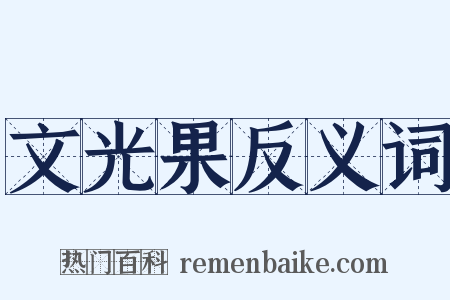文光果反义词是什么意思的图片